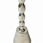 Кофейный столик с рельефной столешницей из металла Aplika Silver варинант исполнения - 5 | Loft Concept в Омске