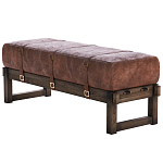 Банкетка Duncan винтажная коричневая кожа варинант исполнения - 3 | Loft Concept в Омске