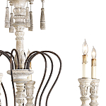 Люстра с состаренными резными элементами Graceful Profile варинант исполнения - 1 | Loft Concept в Омске