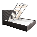 Кровать серая с подъемным механизмом Adelaide варинант исполнения - 2 | Loft Concept в Омске