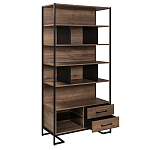 Стеллаж под TV в стиле лофт с открытыми полками и ящиками Urban Style Space варинант исполнения - 2 | Loft Concept в Омске