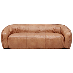 Трехместный диван с кожаной обивкой коричневый Coste Leather Sofa варинант исполнения - 1 | Loft Concept в Омске