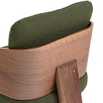 Кресло с каркасом из массива ореха Gallin Chair Green варинант исполнения - 6 | Loft Concept в Омске