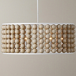 Люстра в форме цилиндра с вставками из деревянных бусин Wooden Beads варинант исполнения - 7 | Loft Concept в Омске