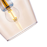 Подвесной светильник со стеклянным плафоном в форме бокала янтарного цвета Prestige варинант исполнения - 4 | Loft Concept в Омске