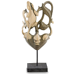 Маска ручной работы деревянная резная Lizard Mask варинант исполнения - 1 | Loft Concept в Омске