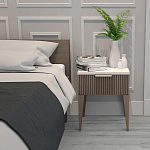 Тумба прикроватная коричневая с белой столешницей Harper Line варинант исполнения - 2 | Loft Concept в Омске