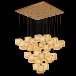 Люстра подвесная с квадратными плафонами из натурального камня Glowing Spheres варинант исполнения - 5 | Loft Concept в Омске