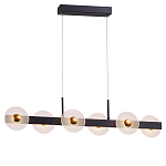 Линейный подвесной светильник с круглыми плафонами и золотистыми акцентами Aurelia Circles варинант исполнения - 2 | Loft Concept в Омске