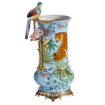 Ваза из фарфора с птицей на бронзовой ветке Garden of Eden варинант исполнения - 1 | Loft Concept в Омске