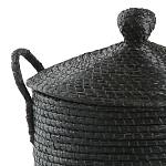 Корзина с крышкой из плетеной рисовой соломы Safiri Wicker Basket варинант исполнения - 2 | Loft Concept в Омске