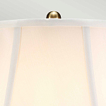 Настольная лампа с фарфоровым основанием с декоративным орнаментом и белым абажуром на темной круглой подставке Elstead Lighting варинант исполнения - 7 | Loft Concept в Омске