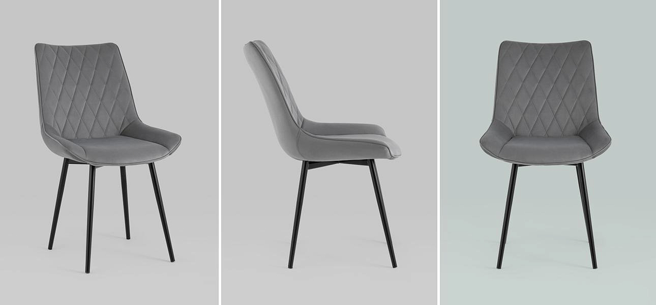 Стул Seoul S Chair Серый Велюр Стул Seoul S Chair Серый Велюр - Loft-Concept в Омске