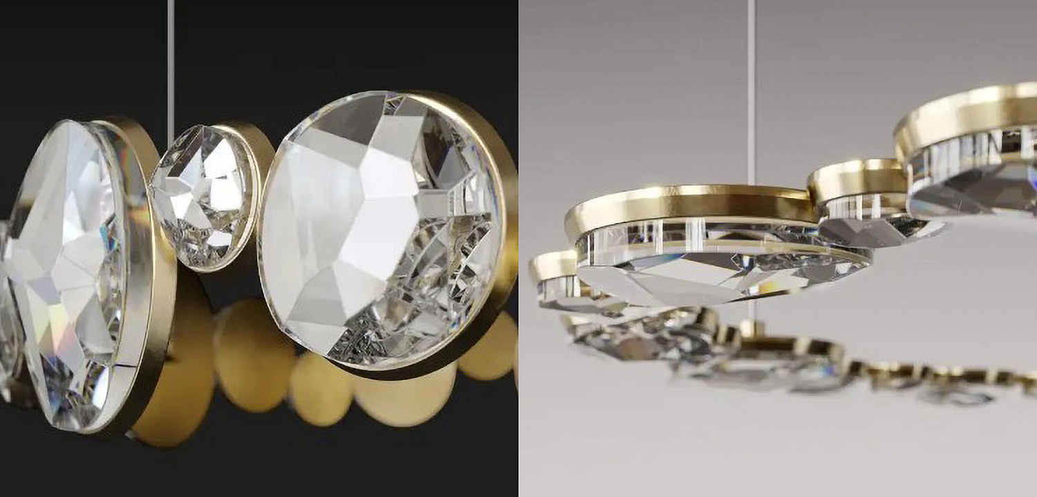 Люстра RING horizontal chandelier with crystals Люстра RING horizontal chandelier with crystals - Loft-Concept в Омске