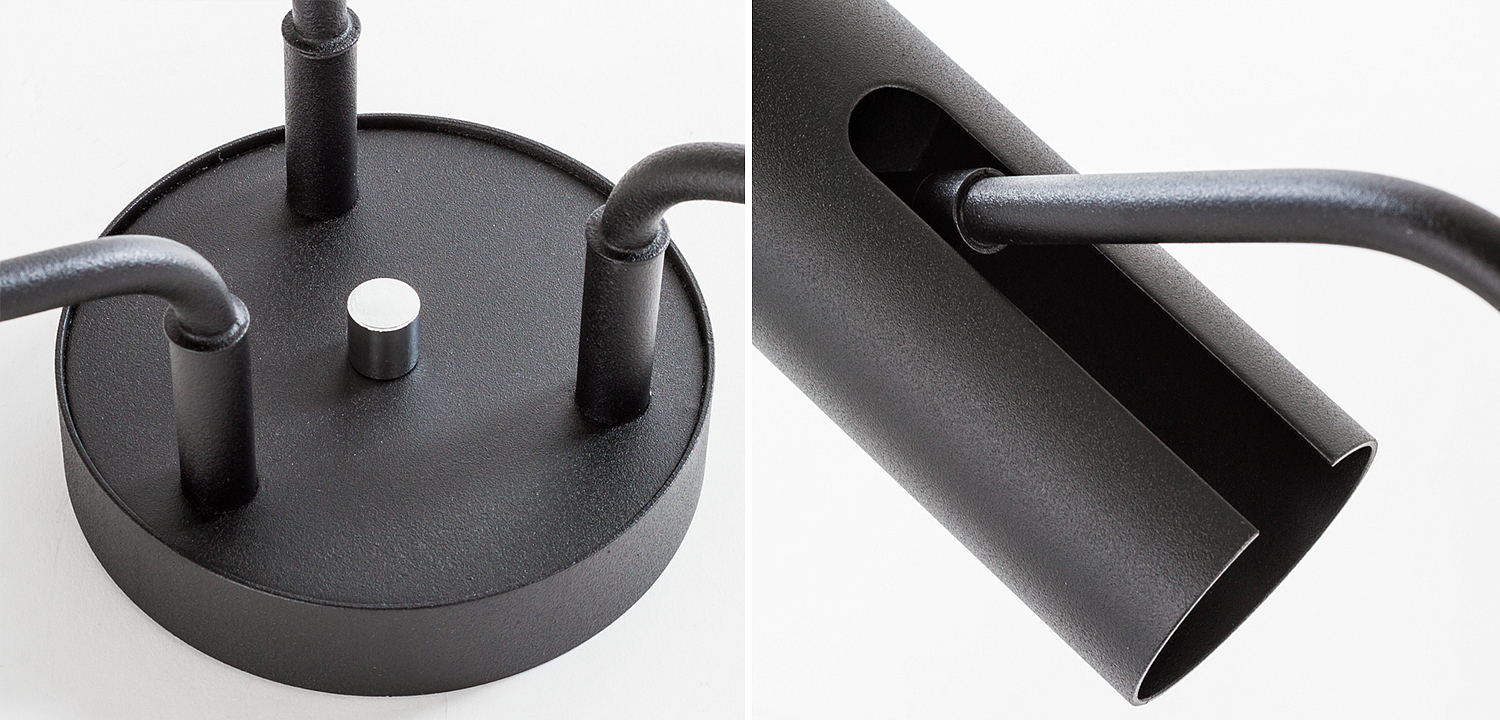 Потолочный светильник Tibo Branches Trumpet Tube black 3 Потолочный светильник Tibo Branches Trumpet Tube black 3 - Loft-Concept в Омске
