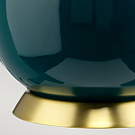 Настольная лампа с коническим дымчато-зелёным абажуром из искусственного шёлка Quintiesse варинант исполнения - 6 | Loft Concept в Омске