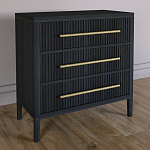 Комод Primo с 3 выдвижными ящиками Черный дуб варинант исполнения - 4 | Loft Concept в Омске