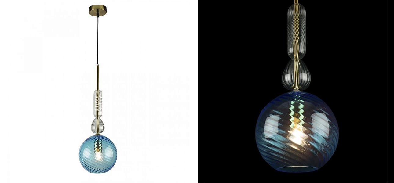 Светильник Flauti Blue Ball D20 см Светильник Flauti Blue Ball D20 см - Loft-Concept в Омске