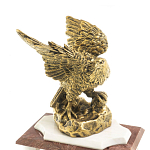 Часы настольные из натурального камня с декором в виде орла Eagle Stone Clock варинант исполнения - 3 | Loft Concept в Омске