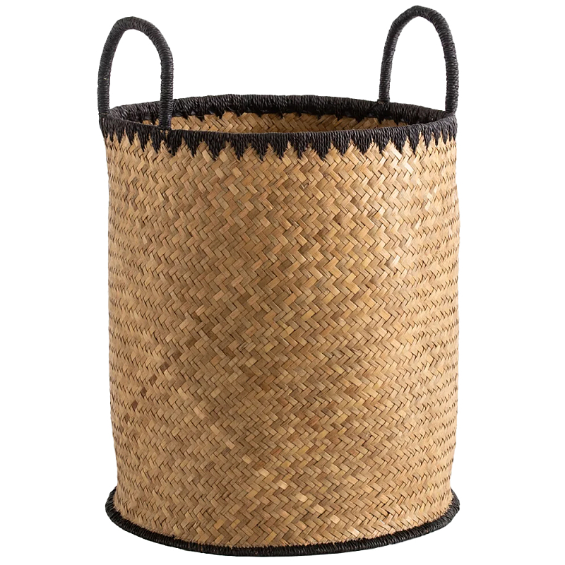 Плетеная корзина для белья с ручками Nyimbo Wicker Basket Бежевый Плетеная корзина для белья с ручками Nyimbo Wicker Basket Бежевый в Омске | Loft Concept