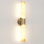 Бра с вытянутым цилиндрическим плафоном из белого алебастра на круглом основании Латунь Cryptocrystalline Stone варинант исполнения - 1 | Loft Concept в Омске