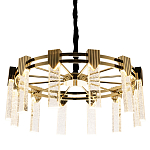 Люстра с прямоугольными хрустальными плафонами Glass Rectangles Gold Chandelier 60 варинант исполнения - 1 | Loft Concept в Омске