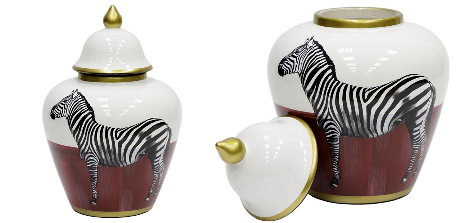 Ваза Zebra Vase white and red Ваза Zebra Vase white and red - Loft-Concept в Омске