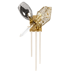 Бра с 2-мя плафонами из стекла и металла и вертикальными подвесками Gilded Mirage  варинант исполнения - 1 | Loft Concept в Омске