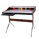 Письменный стол с 2-мя чёрными выдвижными ящиками и нишей с цветными разделителями Ballan варинант исполнения - 2 | Loft Concept в Омске