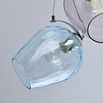 Люстра каскадная с 5-ю разноцветными стеклянными плафонами Kaleido варинант исполнения - 5 | Loft Concept в Омске