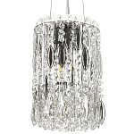 Подвесной светильник с металлическими и хрустальными подвесками Bonnay Crystal Chrome Hanging Lamp варинант исполнения - 1 | Loft Concept в Омске