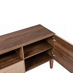 ТВ-тумба бежевая из массива бука с 2-мя дверками и ящиком Wenge Light варинант исполнения - 3 | Loft Concept в Омске