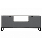 ТВ-тумба цвета графит с  2-мя дверцами и ящиком Strict Lines варинант исполнения - 2 | Loft Concept в Омске