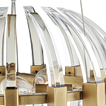 Люстра круглая с прозрачными элементами в форме полумесяца Crystal Crescent варинант исполнения - 1 | Loft Concept в Омске