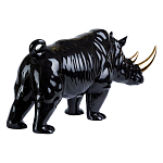Статуэтка черный носорог с золотыми рогами Golden Horned Black Rhino варинант исполнения - 3 | Loft Concept в Омске