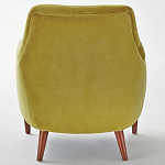 Кресло велюровое горчичного цвета Diaspro Mustard Armchair варинант исполнения - 2 | Loft Concept в Омске