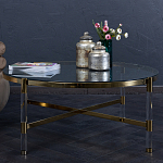 Кофейный столик со столешницей из стекла Crossy варинант исполнения - 6 | Loft Concept в Омске