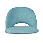 Барный стул со спинкой на 4-х деревянных ножках Голубой Велюр Ava Charm варинант исполнения - 2 | Loft Concept в Омске