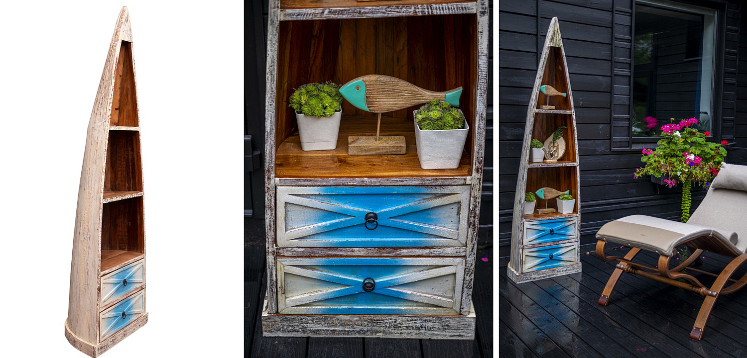 Стеллаж Old Boat White and Blue Стеллаж Old Boat White and Blue - Loft-Concept в Омске