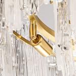 Люстра круглая с прозрачными стержнями разной длины Textured Glass Chandelier варинант исполнения - 6 | Loft Concept в Омске