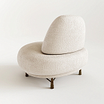 Кресло Vinsen обивка букле молочного цвета варинант исполнения - 2 | Loft Concept в Омске