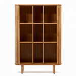 Буфет из ясеневого шпона с открытыми полками и 2-мя раздвижными дверями Toinette варинант исполнения - 3 | Loft Concept в Омске