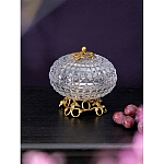 Конфетница из прозрачного рельефного стекла Eden Garden варинант исполнения - 5 | Loft Concept в Омске