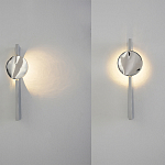 Бра с круглым зеркальным диском на прямоугольном соновании Reflection Circle Glow варинант исполнения - 4 | Loft Concept в Омске