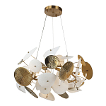 Люстра с белыми и золотистыми цветами Dahlia Flowers Lamp варинант исполнения - 3 | Loft Concept в Омске