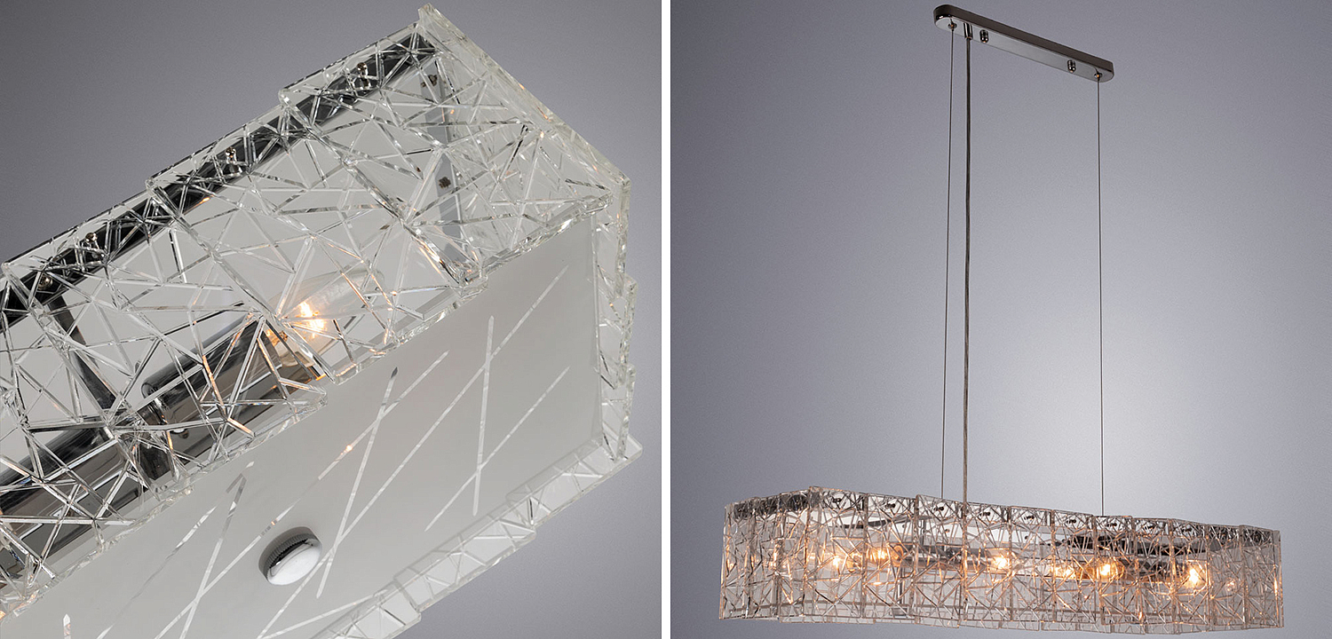 Люстра Alvaro Crystal Rectangular Chandelier Люстра Alvaro Crystal Rectangular Chandelier - Loft-Concept в Омске