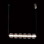 Люстра линейная с 6-ю прозрачными стеклянными плафонами округлой формы HANDLE GRAPE варинант исполнения - 3 | Loft Concept в Омске