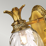 Бра для ванных комнат с прозрачным стеклянным плафоном в форме ананаса и декоративным основанием с рельефным узором Hinkley варинант исполнения - 2 | Loft Concept в Омске