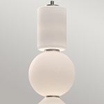 Подвесной светильник белого цвета с тремя геометрическими плафонами Alora Mood варинант исполнения - 4 | Loft Concept в Омске