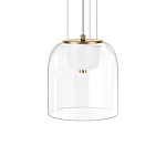 Подвесной светильник с цилиндрическим прозрачным стеклянным плафоном Grada Light варинант исполнения - 4 | Loft Concept в Омске